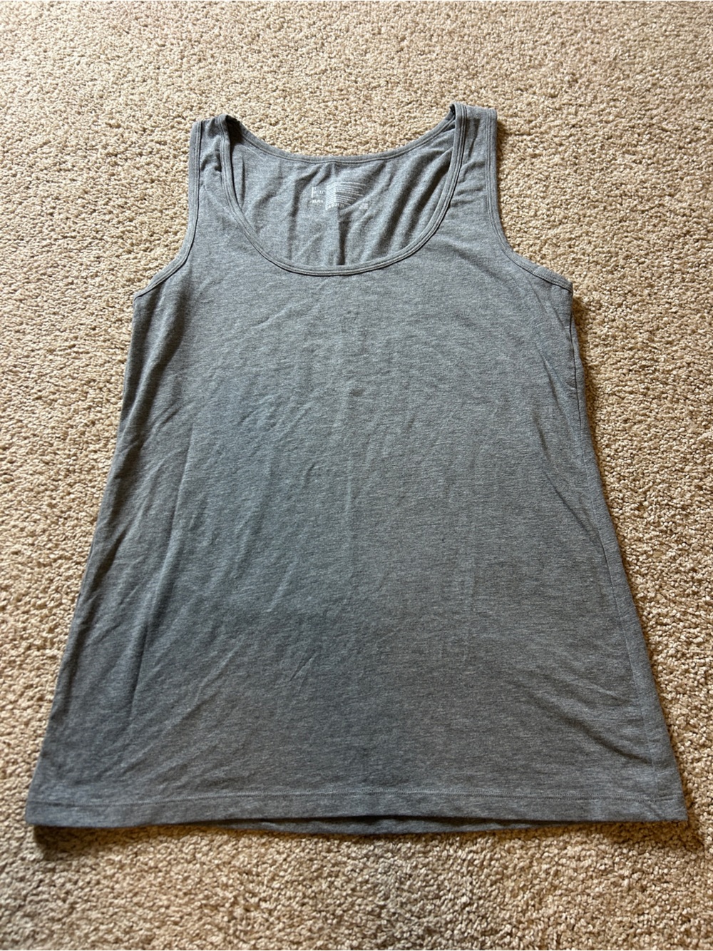 Felina Womens Tank Top XL Gray Sleeveless Scoop Neck Casual Basic Plus Size